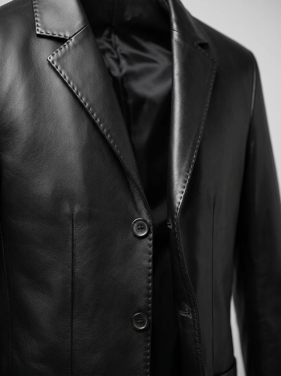 Blazer cuir coton business élégant homme - Vue 11 - Blazer cuir