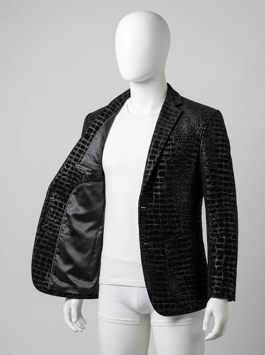 Blazer cuir de mouton slim fit hiver homme grandes tailles - Vue 2 - Blazer cuir