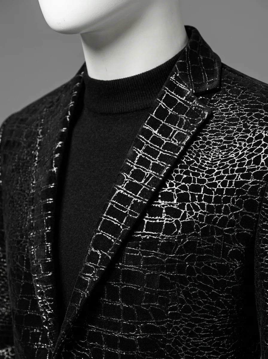 Blazer cuir de mouton slim fit hiver homme grandes tailles - Vue 3 - Blazer cuir