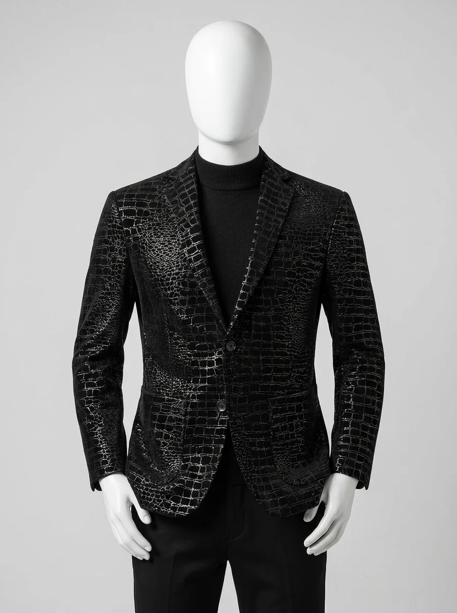 Blazer cuir de mouton slim fit hiver homme grandes tailles - Vue 4 - Blazer cuir
